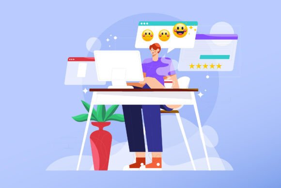Enhance Your Design with Customer Review Vector Illustration