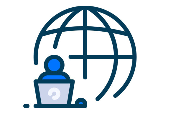 Enhance Your Projects with the Remote Work Filled Line Icon