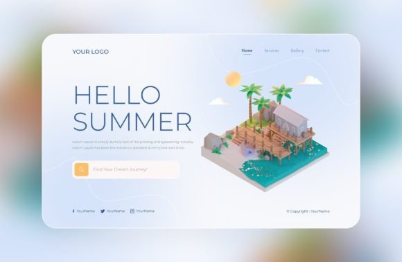 Enhancing Your Digital Projects with Template Web Summer 3D Illustrations