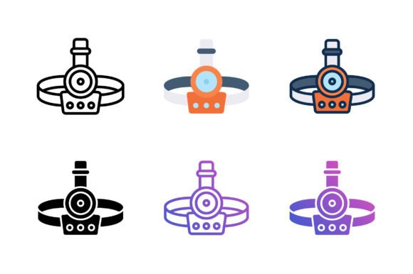 Headlamp Icon: A Versatile and Customizable Vector Solution