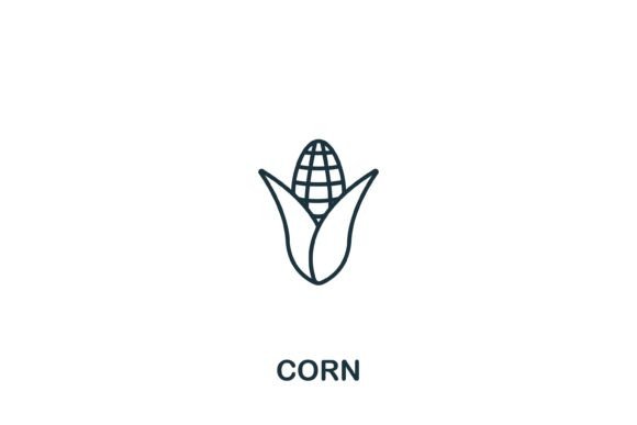 Simple and Versatile Corn Icon for Design