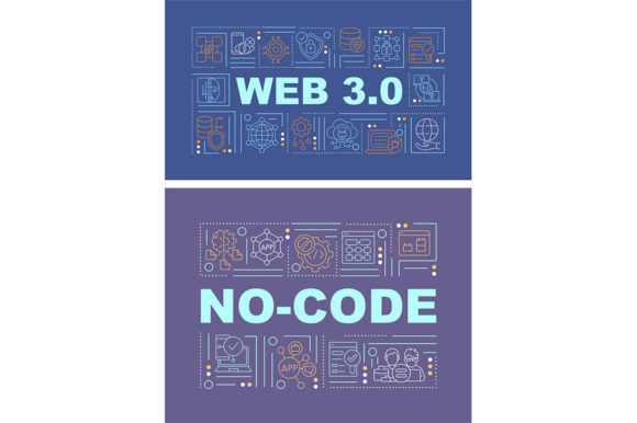 Web 3.0 Word Concepts Banner Set