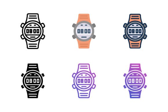 Wristwatch Icon: A Versatile and Customizable Solution for Your Design Needs